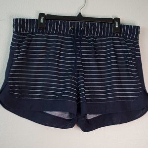 Striped Blue & White Shorts | Womens | XL